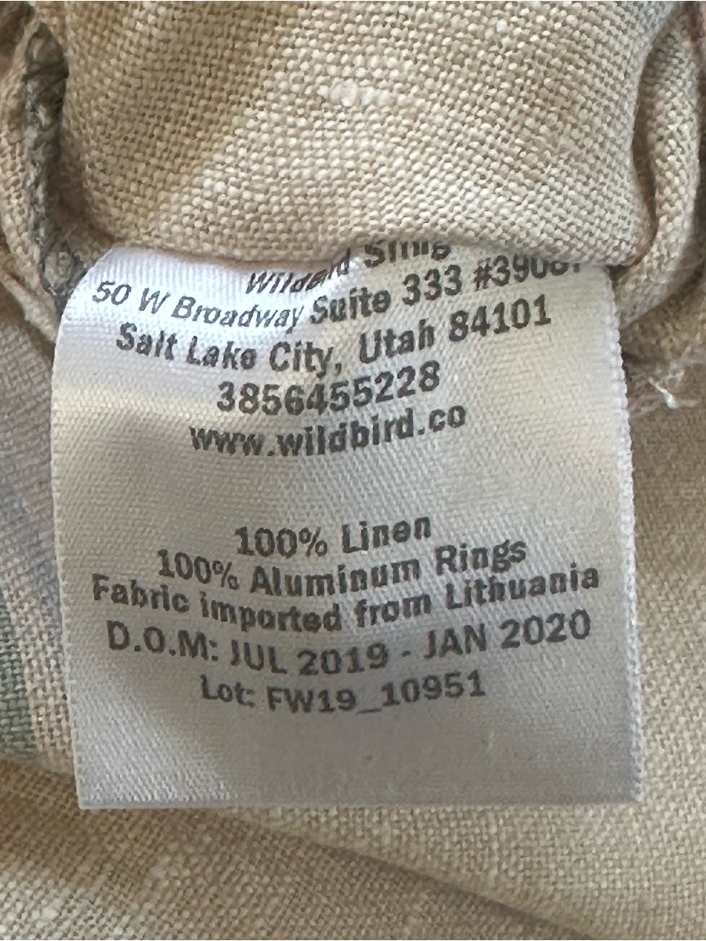 Wildbird linen baby toddler ring sling - Picture 6 of 9